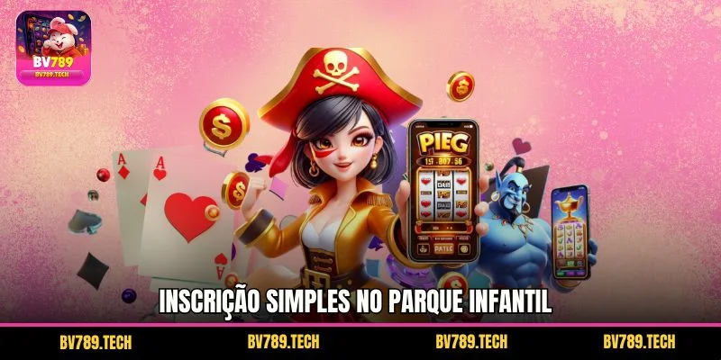 Inscrição simples no parque infantil
